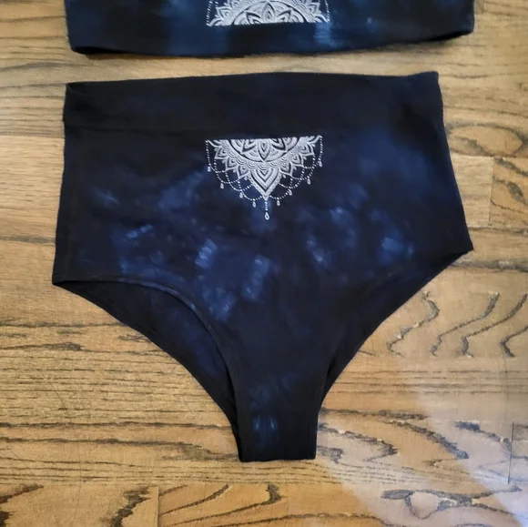 Purusha People Distant Oceans set Bralette + Briefs size Medium blue tie dye - Picture 6 of 7